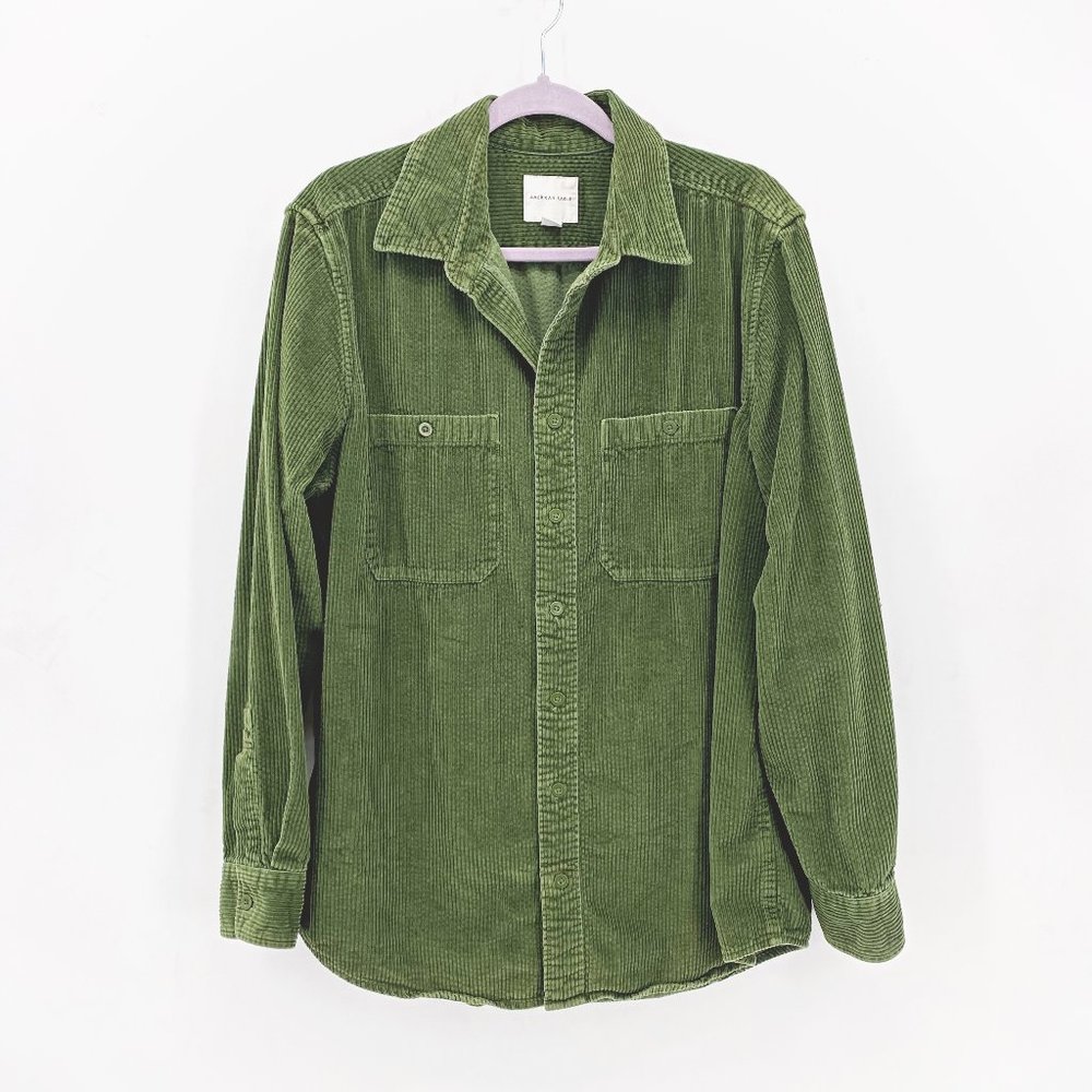 AEO Corduroy Pocket Shirt Jacket Sz LT